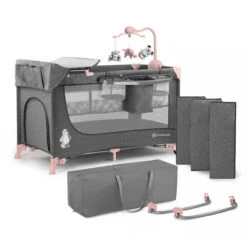 Kinderkraft Joy Umbrella Bed + Accessories - Pink