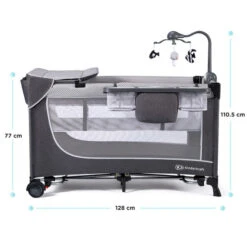 Kinderkraft Leody Umbrella Bed + Accessories - Grey -Kinderkraft 12 5902533917952 6284e8bc3047b