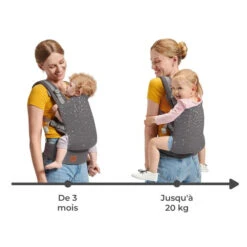 Kinderkraft Nino Baby Carrier - Confetti Grey -Kinderkraft kk nino confeetti gray 5902533919451 mg fr 635fdb1b9792c