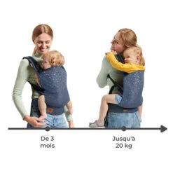 Kinderkraft Nino Baby Carrier - Confetti Denim -Kinderkraft kk nino confetti denim 5902533919468 mg2 fr 635fdc8de9e40