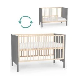 Lit En Bois évolutif Kinderkraft Mia Grey Avec Matelas