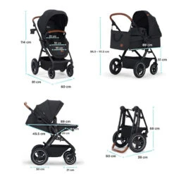 Poussette 3 En 1 Kinderkraft B-Tour Deep Black -Kinderkraft poussette 3 en 1 kinderkraft b tour deep black 9