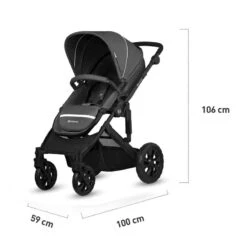Poussette 3 En 1 Kinderkraft Prime Lite Black Anthracite -Kinderkraft poussette 3 en 1 kinderkraft prime lite black anthracite 15