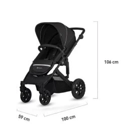 Poussette 3 En 1 Kinderkraft Prime Lite Deep Black -Kinderkraft poussette 3 en 1 kinderkraft prime lite deep black 14
