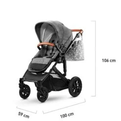 Poussette Combinée Kinderkraft Prime Black 2020 -Kinderkraft poussette combinee kinderkraft prime black 2020 11