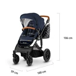 Poussette Combinée Kinderkraft Prime Deep Navy 2020 -Kinderkraft poussette combinee kinderkraft prime deep navy 2020 14