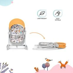 Transat Balancelle 5 En 1 Kinderkraft Nola Forest Yellow -Kinderkraft transat balancelle 5 en 1 kinderkraft nola forest yellow 15