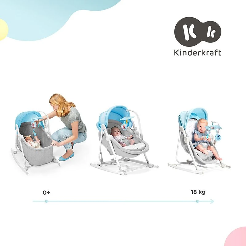 Transat Balancelle 5 En 1 Kinderkraft Unimo Up Blue 10 Transat Balancelle 5 En 1 Kinderkraft Unimo Up Blue – Image 10